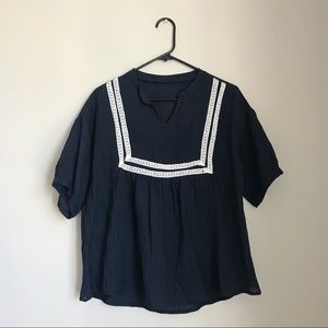 Navy blue blouse